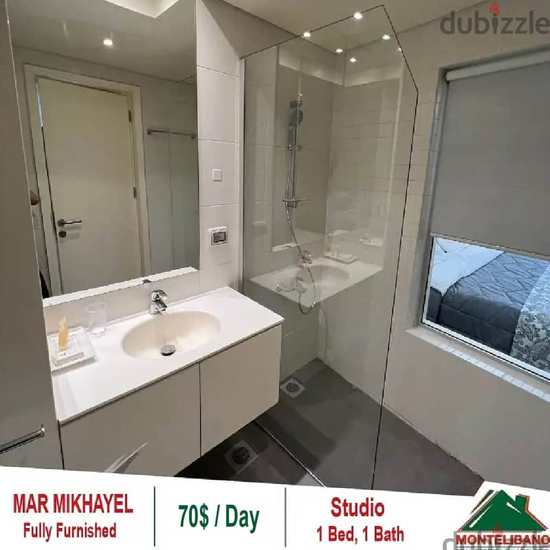 70$/day Fully Furnished Studio for Rent located in Mar Mikhayel!! 2