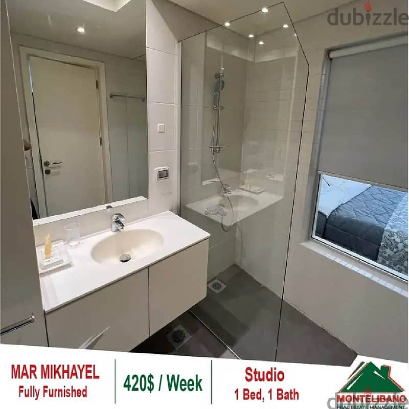 420$/ Week Fully Furnished Studio for Rent located in Mar Mikhayel!! 2