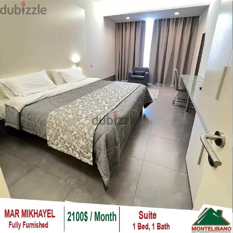 2100$/ Month Fully Furnished Suite for rent located in Mar Mikhayel 1