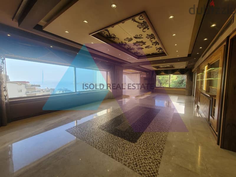 Lux decorated 270 m2 apartment +open sea view for rent in Sahel Aalma 0
