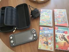 Nintendo switch lite+ 4 games like new