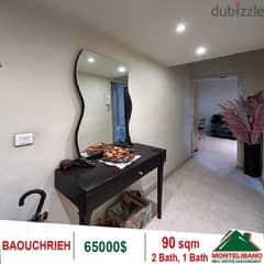 65000$!! Fully Furnished Apartment for sale in Sed El Baouchrieh