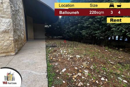 Ballouneh 220m2 | 180m2 Terrace | Rent | High-End | Prime Location |KS