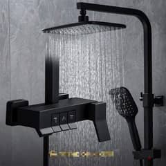 black shower system،rain showers,bardosh،dosh. دوش كامل اسود