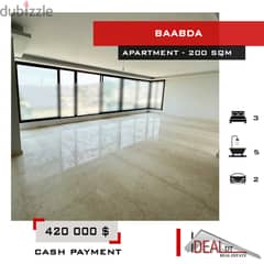 Apartment for sale in Baabda 200 sqm ref#ms8248 0