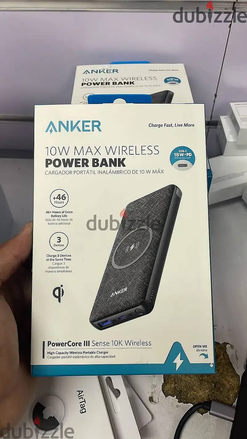 Anker 10W Max Wireless Power bank Powercore 3 Sense 10K wireless amaz 0