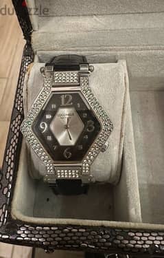 watch coccinelle black with strass
