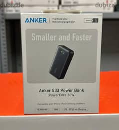 Anker 533 power bank black (power core 30w) 10000mah original & new of