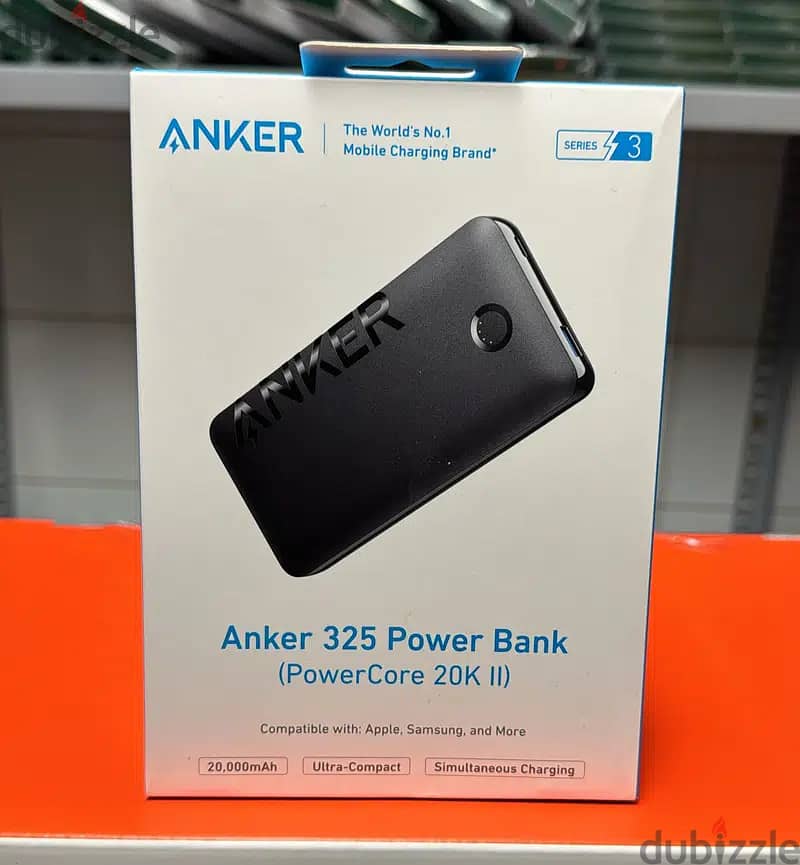 Anker 325 power bank 20000mah (powercore 20k II) exclusive & original 1