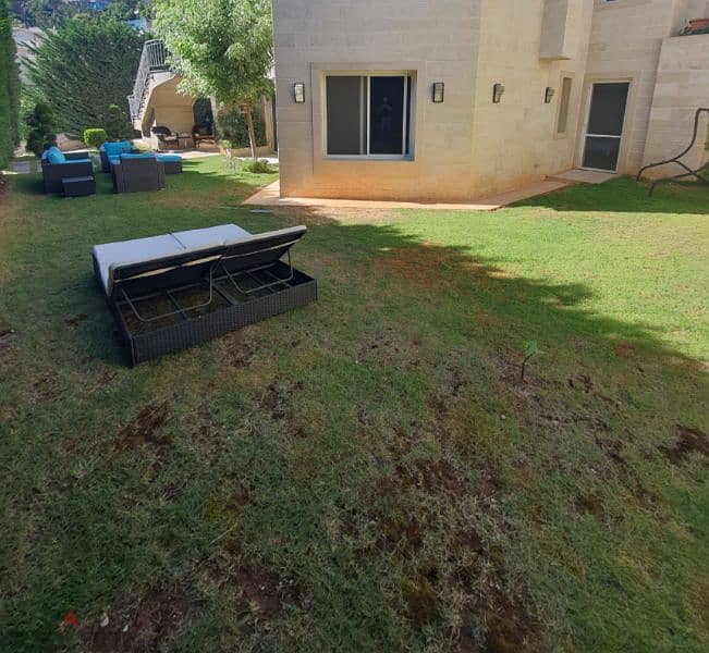 150m²+ 400m² Garden | Luxurious apartment for rent in baabdat 1