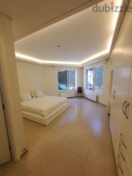150m²+ 400m² Garden | Luxurious apartment for rent in baabdat 10
