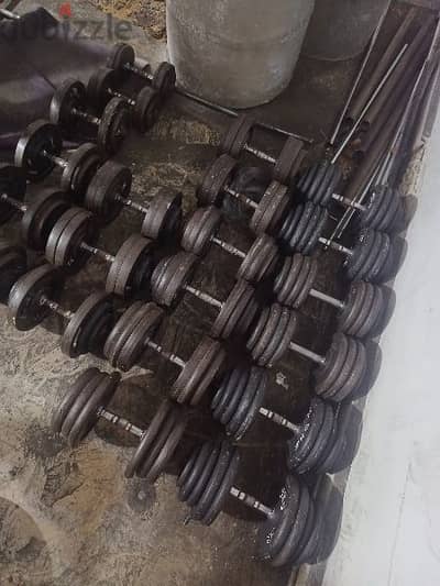 Serie dumbbells iron used 1.5 dollar 1 kg 03027072 GEO SPORT