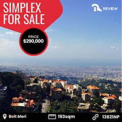 Simplex for sale in Beit Meri 0