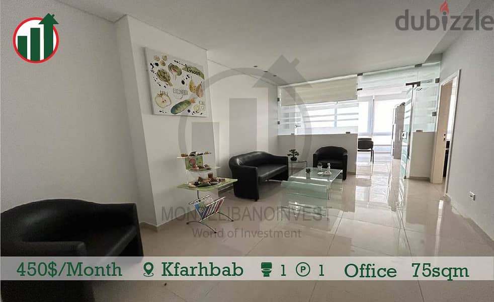Enjoy a sea view and a Fully furnished Office for rent in kfarhbab!! 2