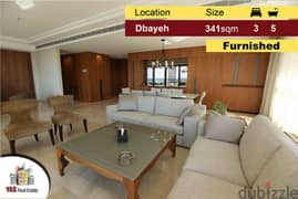 Dbayeh / Waterfront 341m2 | Furnished | Gated Community | Sea View |M