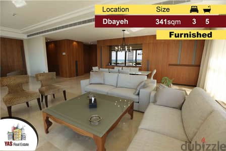 Dbayeh / Waterfront 341m2 | Furnished | Gated Community | Sea View |M