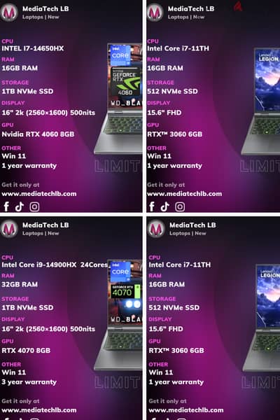 LAPTOP LENOVO LEGION 5 AND 5 PRO Loq IN LEBANON I7 I9