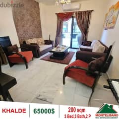 65,000$!! Apartment for sale located in Khaldeh