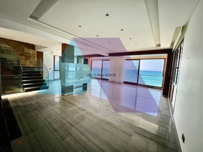 Beach Front Triplex Villa for sale in Halat فيلا على شط البحر للبيع