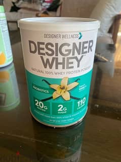 Designer whey vanilla protein powder