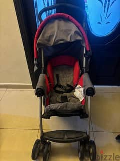 stroller and 2 car seats,