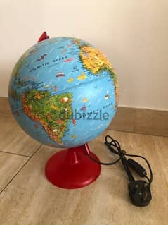 Illuminating world globe 65cm dimeter approx. 0