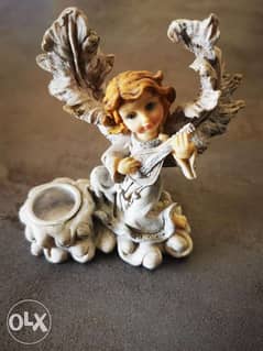 resin angel statue candle holder 0