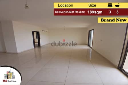 Dekweneh/Mar Roukoz 189m2 | Brand New | Open View | PA |