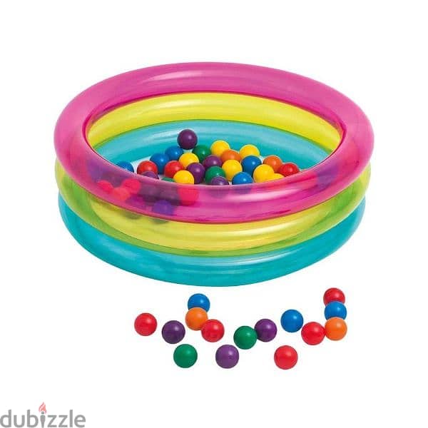 Intex Classic 3-Ring Baby Inflatable Ball Pit 86 x 25 cm 0