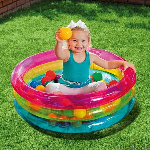 Intex Classic 3-Ring Baby Inflatable Ball Pit 86 x 25 cm 2