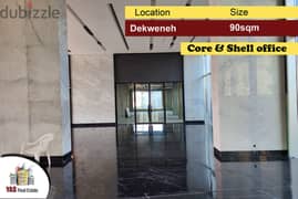 Dekweneh 90m2 | Core & Shell Office | Highest Floor | One Flat | PA |