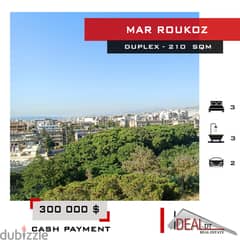 Duplex for sale in Mar Roukoz 210 sqm ref#yc106