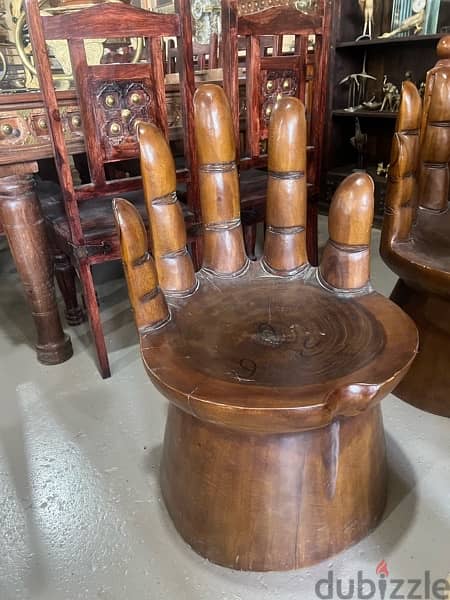 solid wood teak table with 4 chair 1