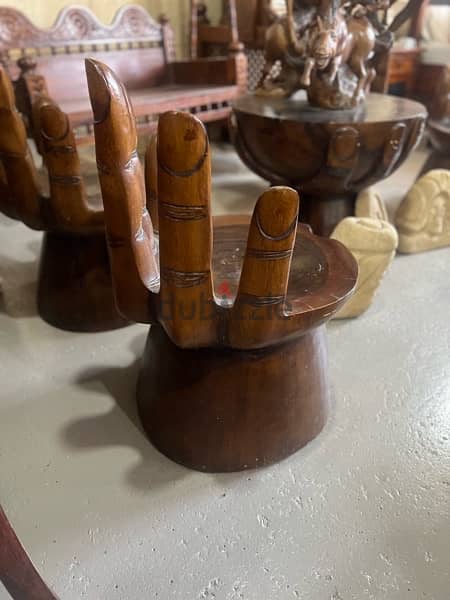 solid wood teak table with 4 chair 2