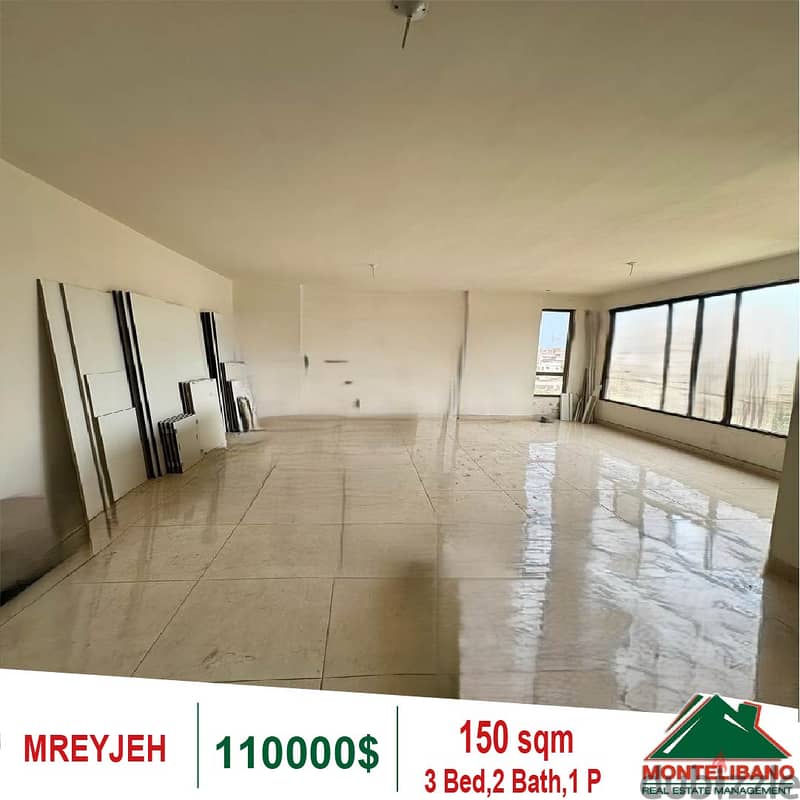 110000$!! Apartment for sale located in Mreijeh 0