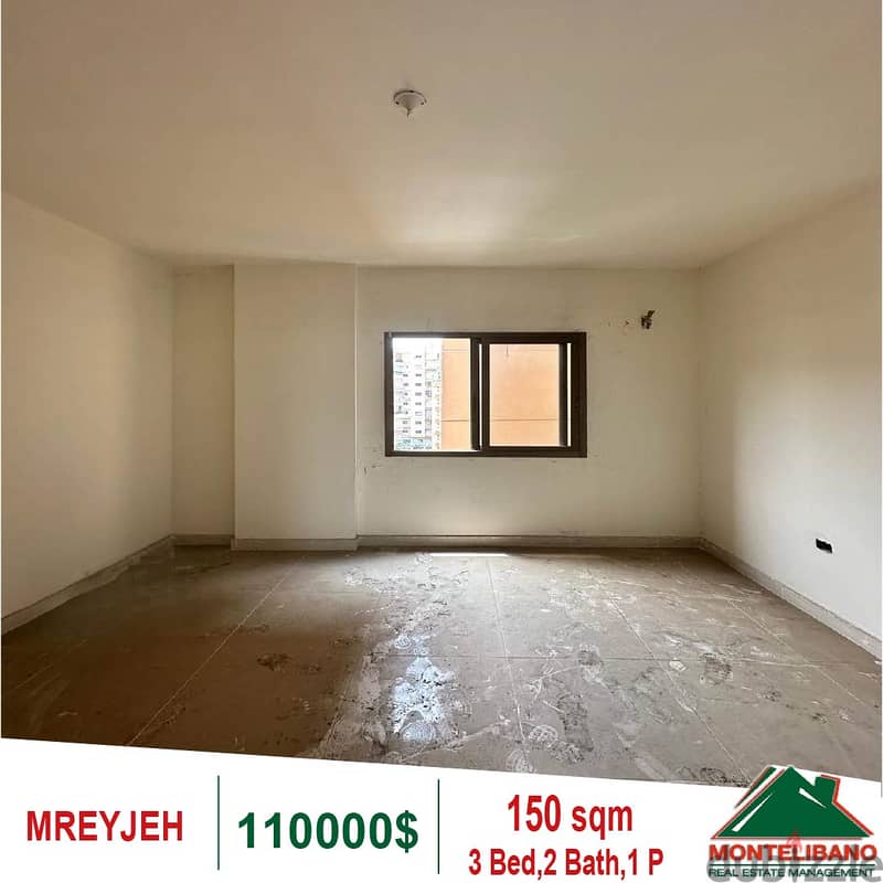 110000$!! Apartment for sale located in Mreijeh 1