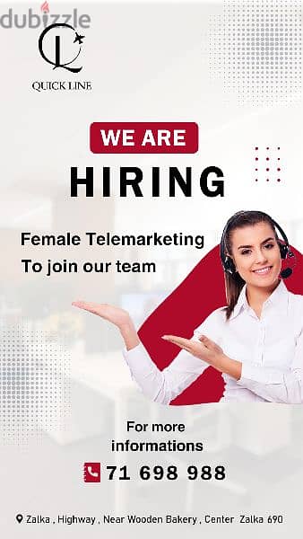 Female Telemarketers Needed For A Company In Zalka