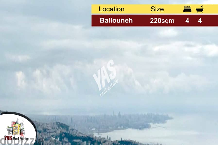 Ballouneh 220m2 | Panoramic view | Super luxurious | Prime Location | 0