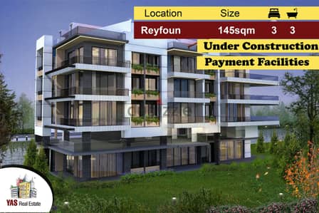 Reyfoun 145m2 | Under Construction | Payment Facilities | High End |DA