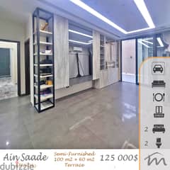 Tilal Ain Saadeh | Signature | Decorated 100m² + 60m² Terrace | Solar 0