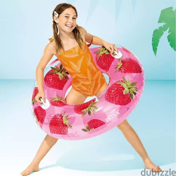 Intex Tropical Fruit Inflatable Swim Tubes 107 cm 1