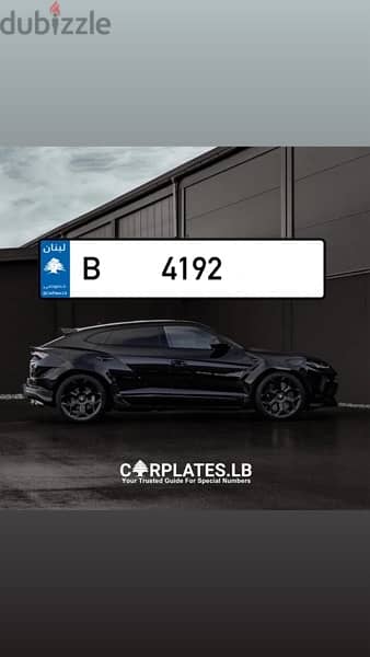 4192 / B number plates 0