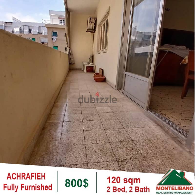 800$!! Fully Furnished Apartment for rent in Achrafieh 0