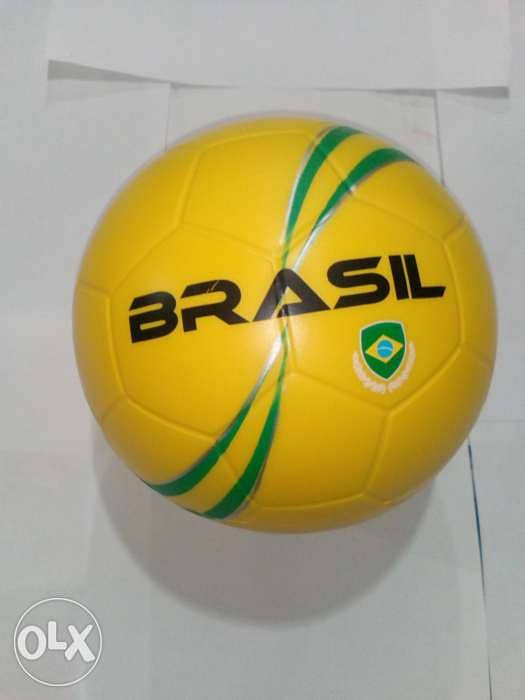 PU Foam Rubber Ball for kids Brasil brazil flag football worldcuP 0