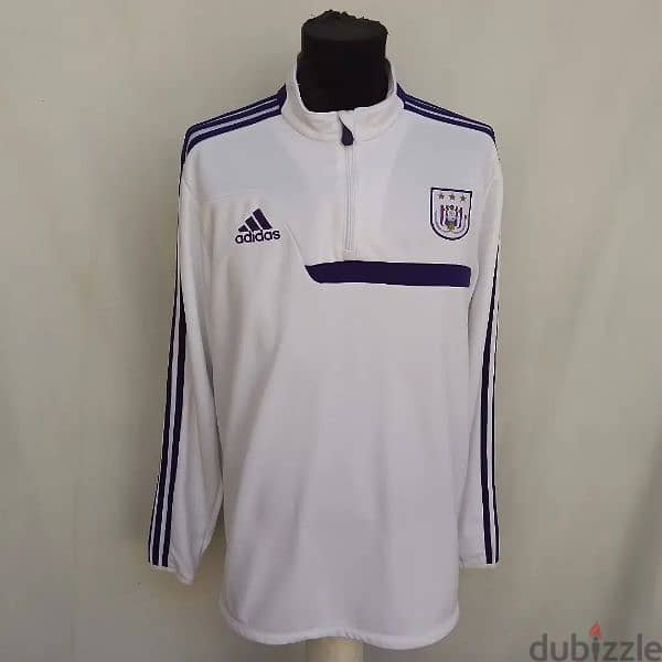 Original "Anderlecht" 2013/14 Adidas White Pullover Size Men's XL 0