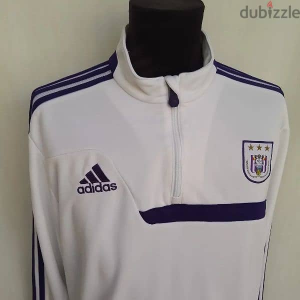 Original "Anderlecht" 2013/14 Adidas White Pullover Size Men's XL 2