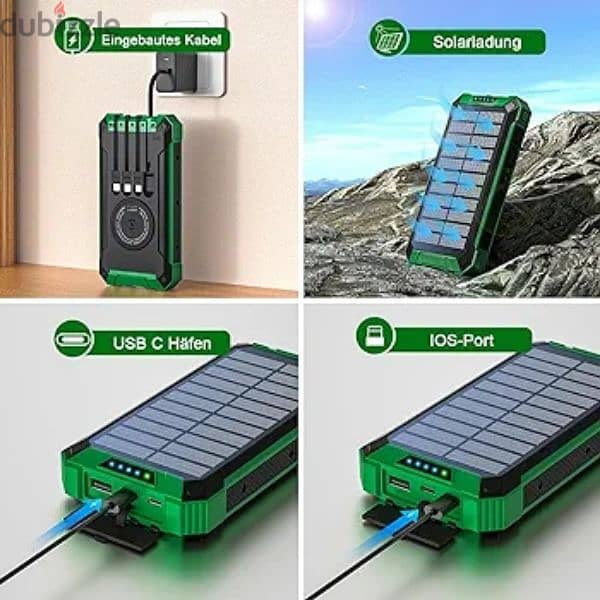 solar power bank 26800mAh 4