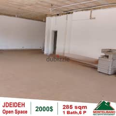 2000$!! Open Space Showroom for rent in Jdeideh 0