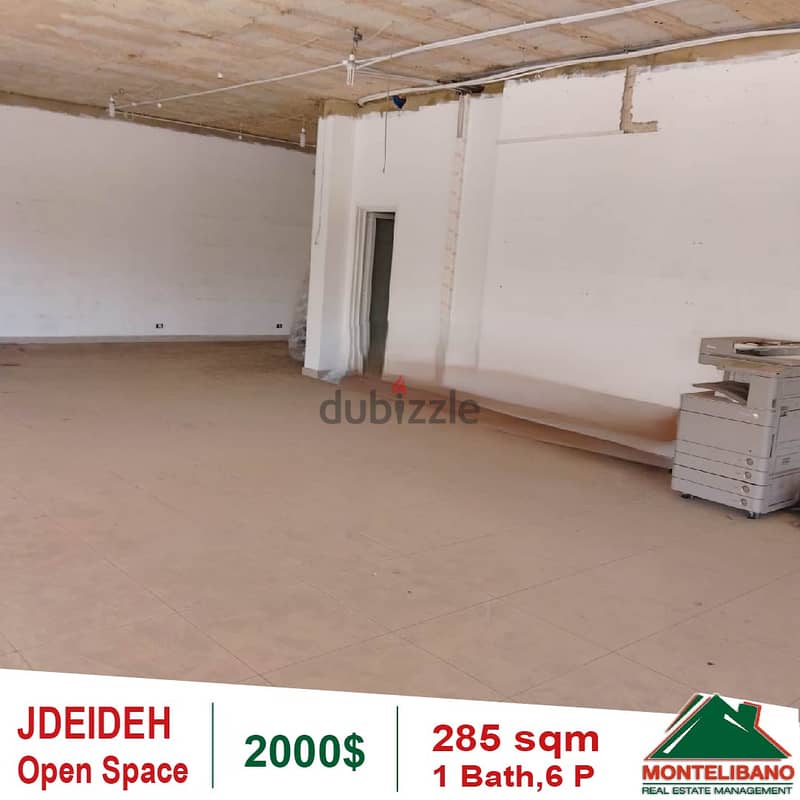 2000$!! Open Space Showroom for rent in Jdeideh 0