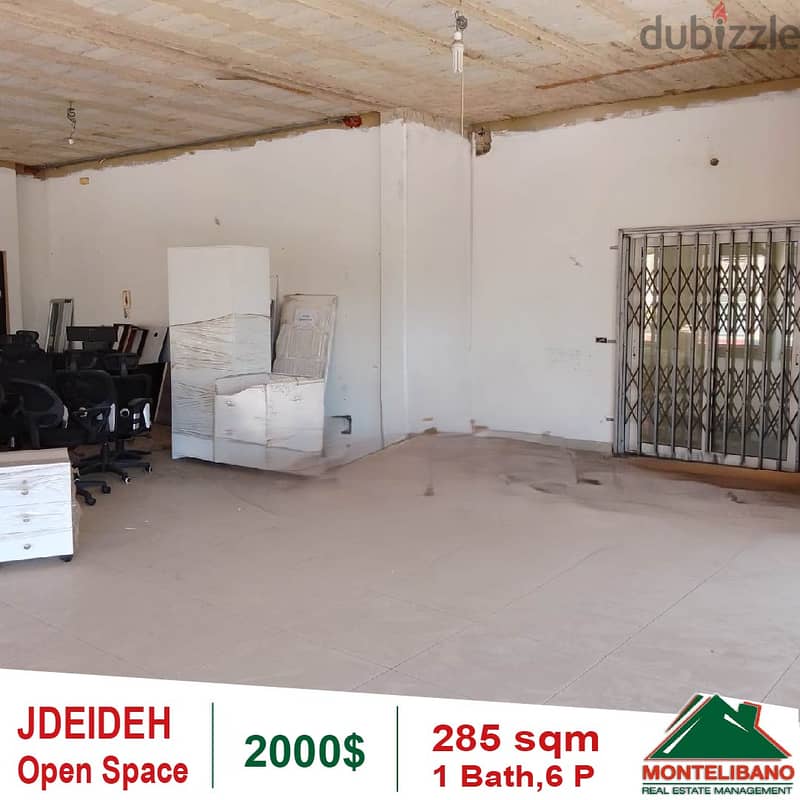 2000$!! Open Space Showroom for rent in Jdeideh 1